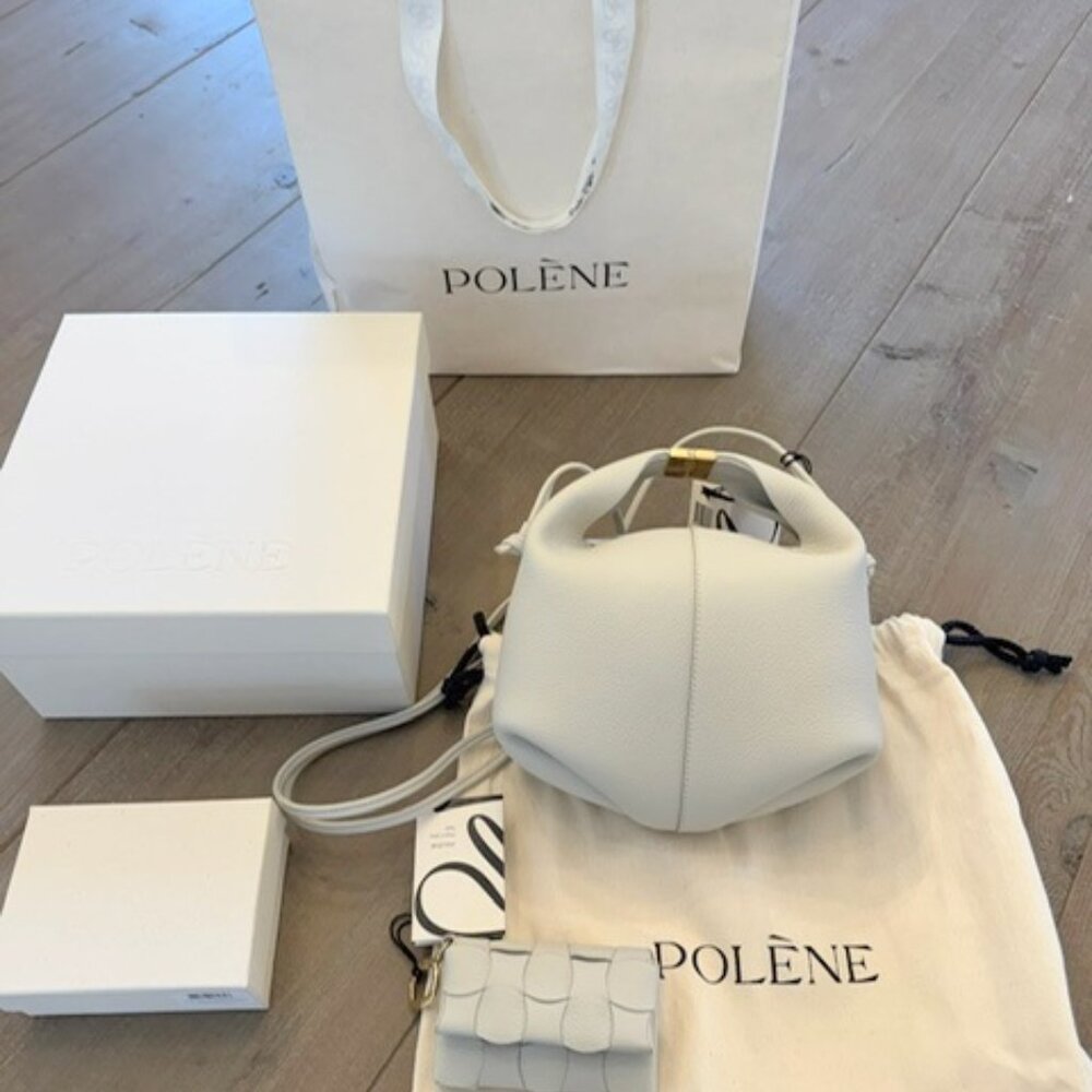 Polene BERI Edition Textured Grain Handbag Crossbody and Neiti Card Holder NWT - Picture 2 of 6